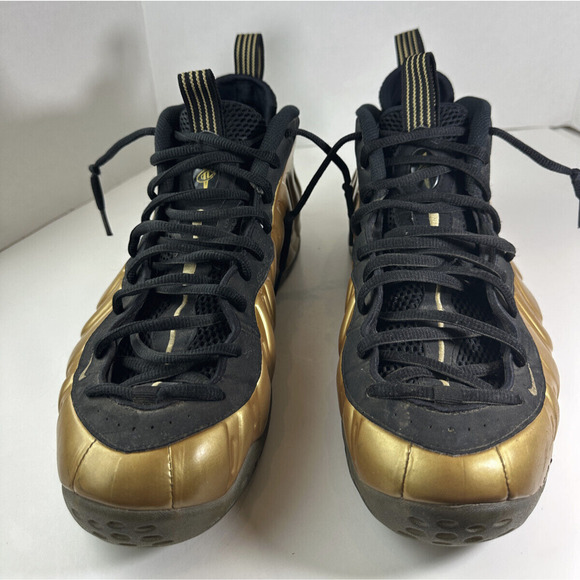 Nike Air Foamposite One Metallic Gold Black 314996-700 Men’s Size 13 *Flawed* - Picture 15 of 16